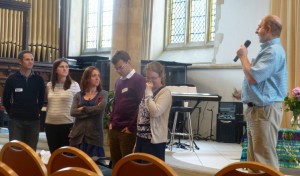 Dr. Philip Haynes interviews staff who have recently worked as volunteers in Kisiizi